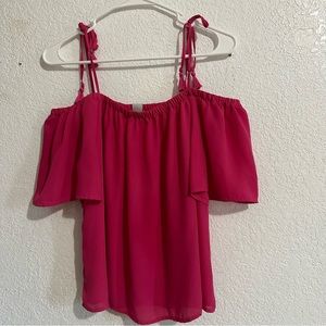 J.crew tassel tie cold shoulder blouse size 4